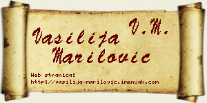 Vasilija Marilović vizit kartica